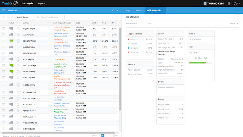 Thermo King Reefer Management - ConnectedSuite